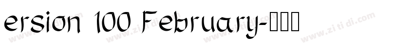 ersion 100 February字体转换